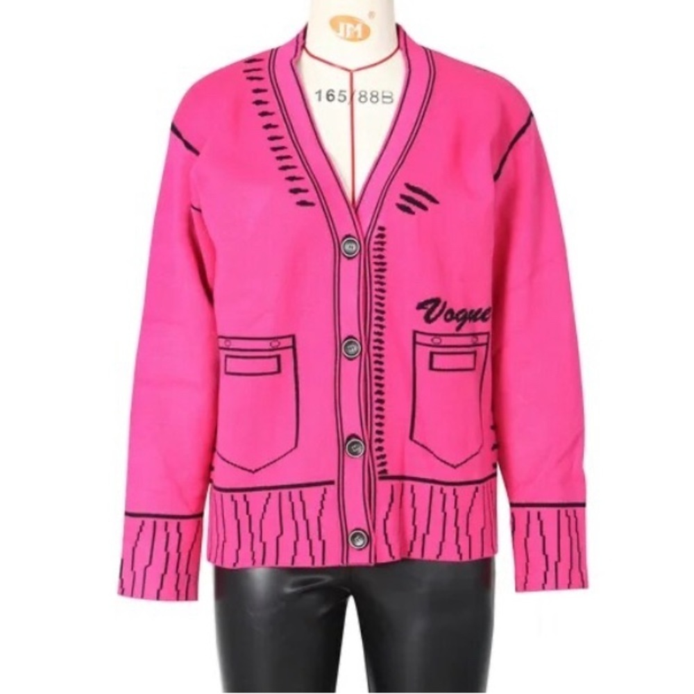 NEW - ChouYaTou Clothing Womens Loose Knitted Coat Casual Cardigan. Small. Pink.